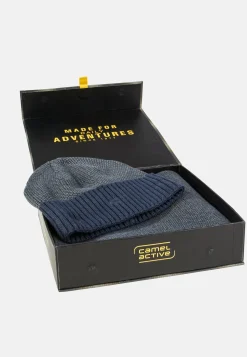Strickmütze und Schal in camel active Geschenkbox
