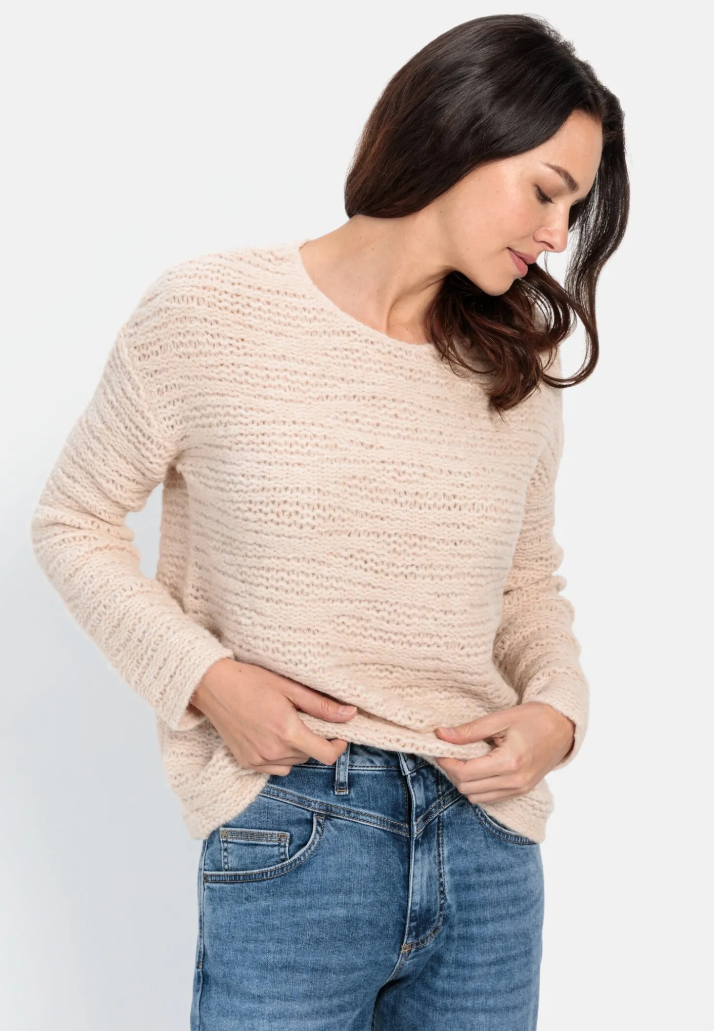 Strickpullover aus recyceltem Polyester
