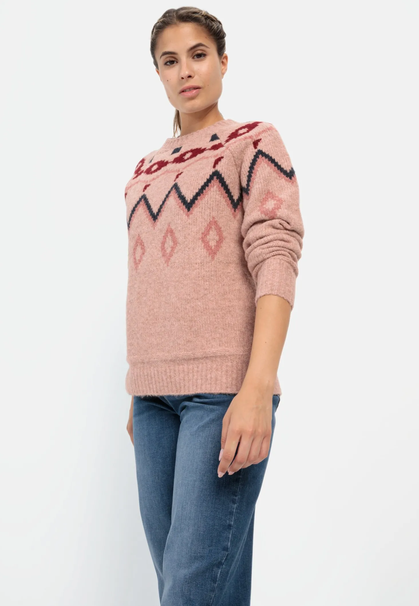 Strickpullover mit Norwegermuster