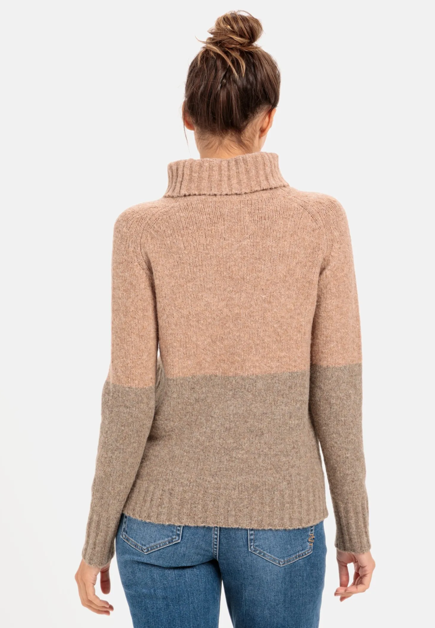 Strickpullover mit Rollkragen