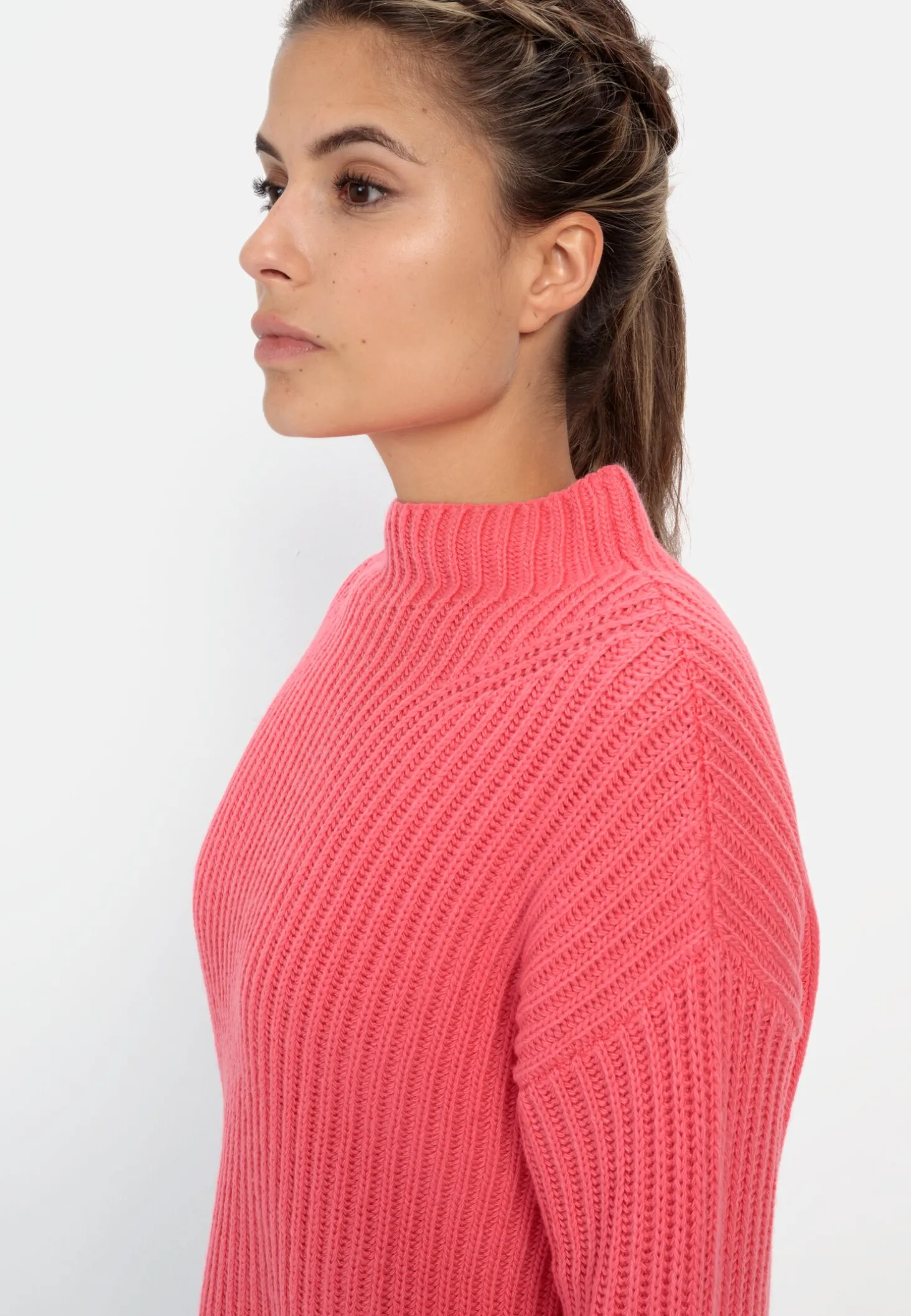 Strickpullover mit Rollkragen