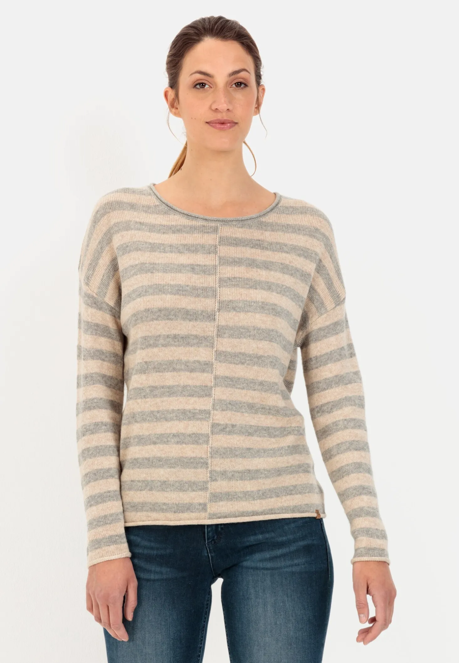 Strickpullover mit Streifenmuster