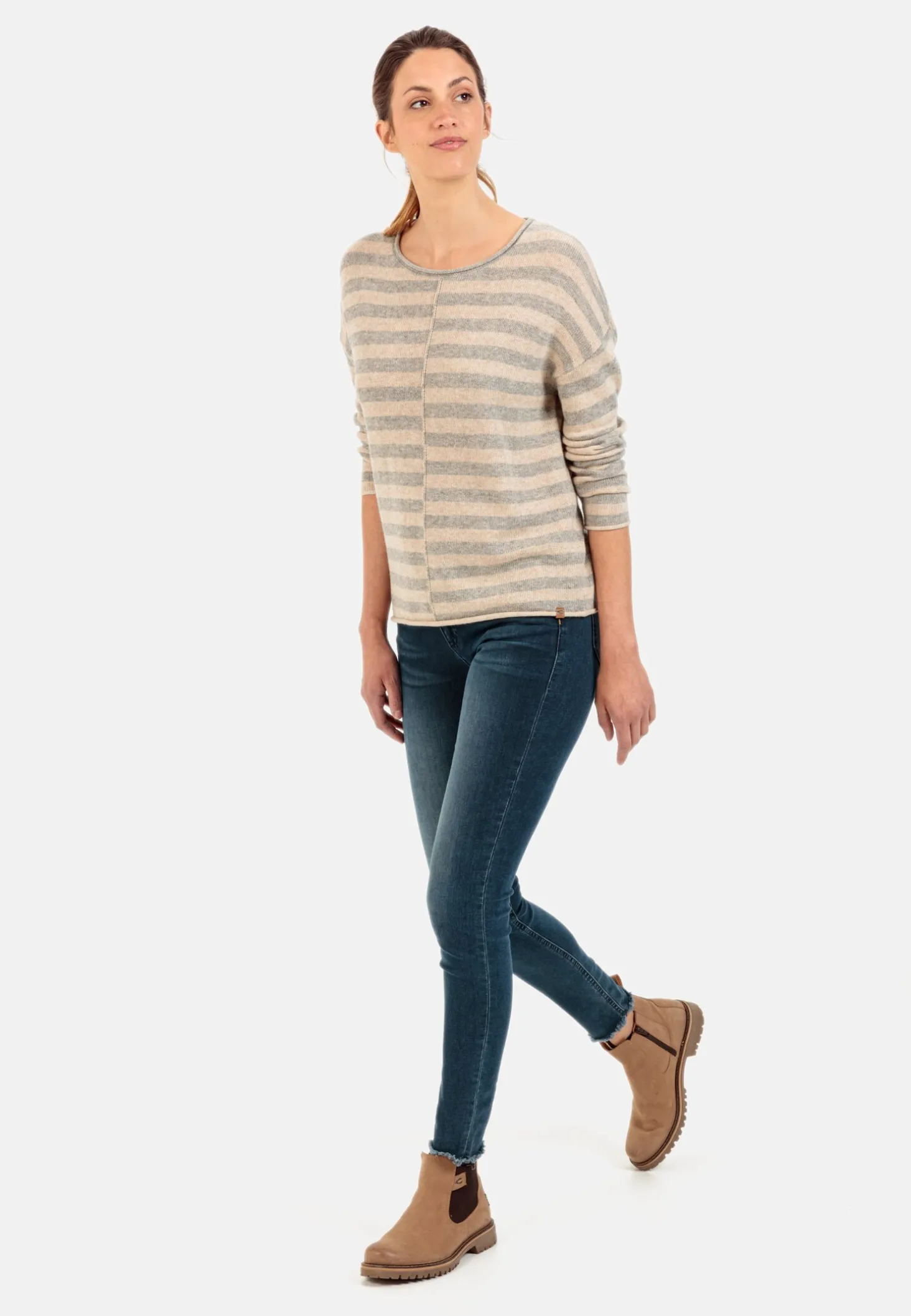 Strickpullover mit Streifenmuster