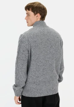 Strickpullover mit Troyer-Kragen