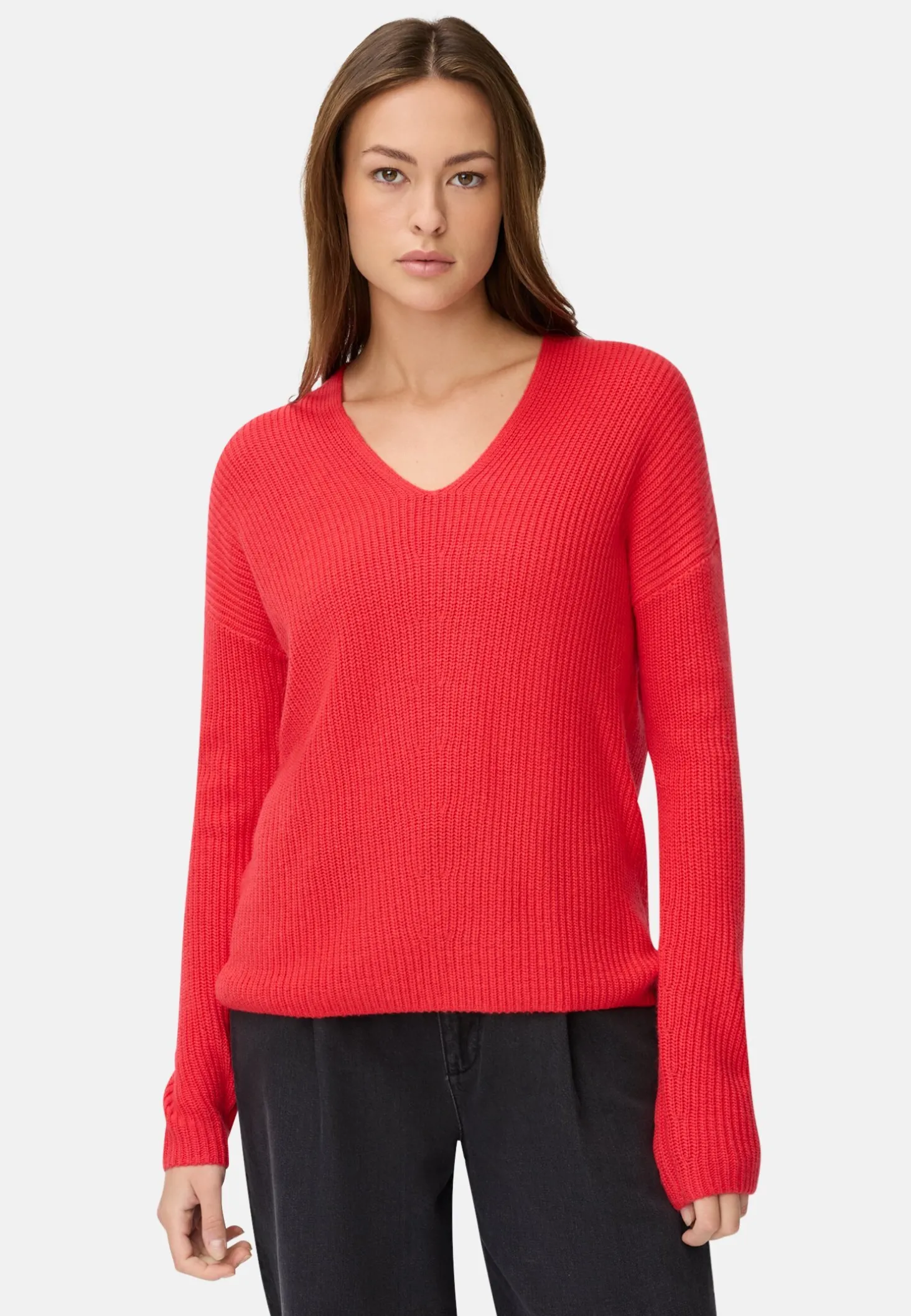 Strickpullover mit V-Ausschnitt