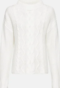 Strickpullover mit Zopfmuster
