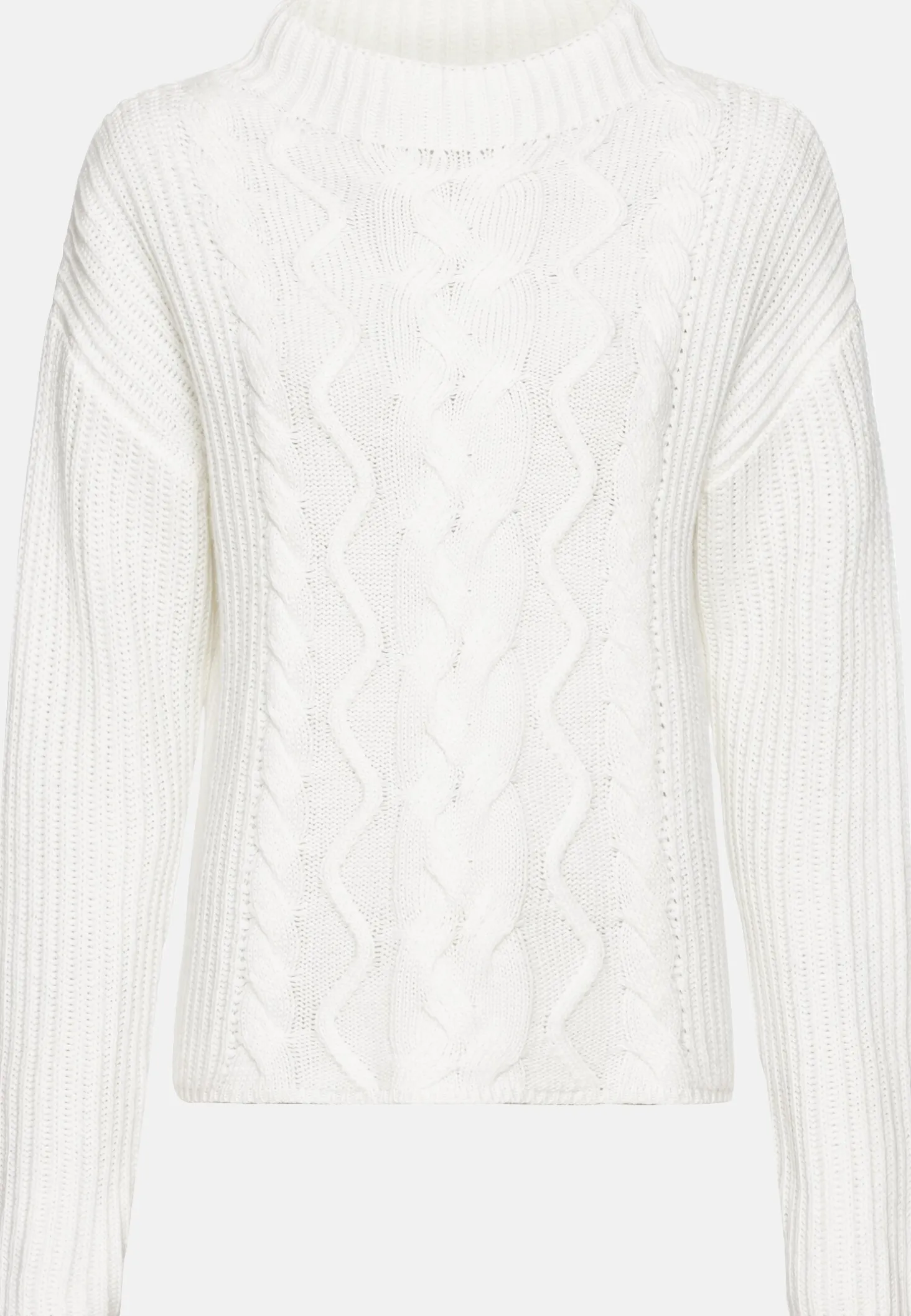 Strickpullover mit Zopfmuster