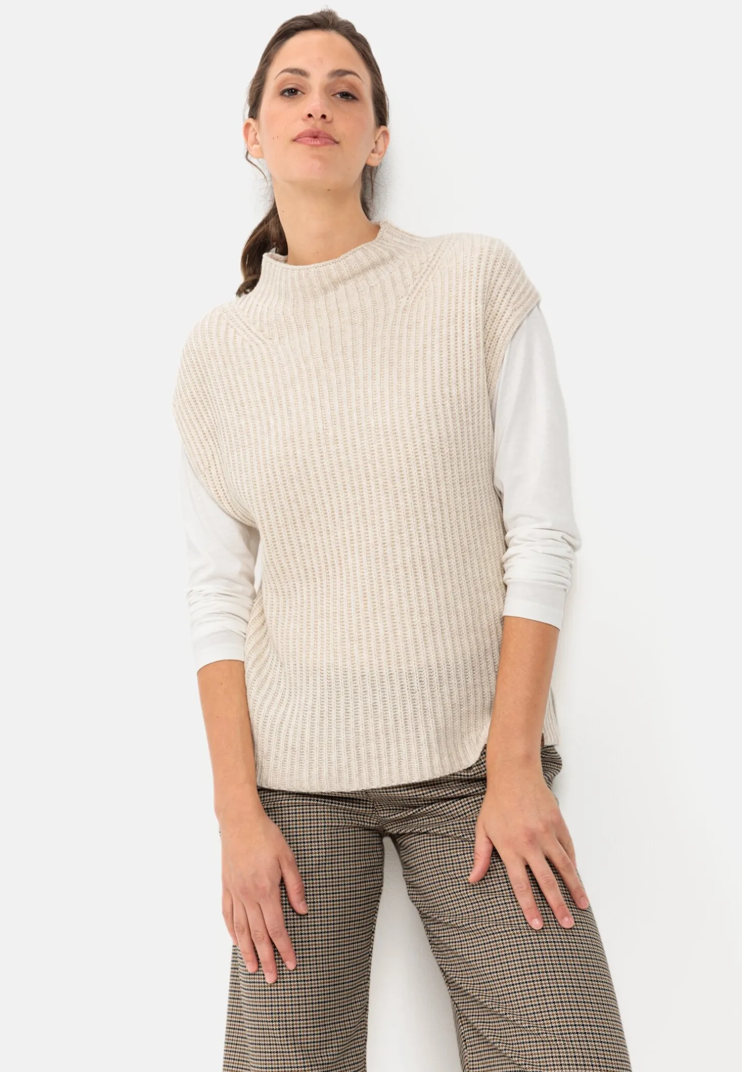 Strick-Pullunder mit Turtleneck