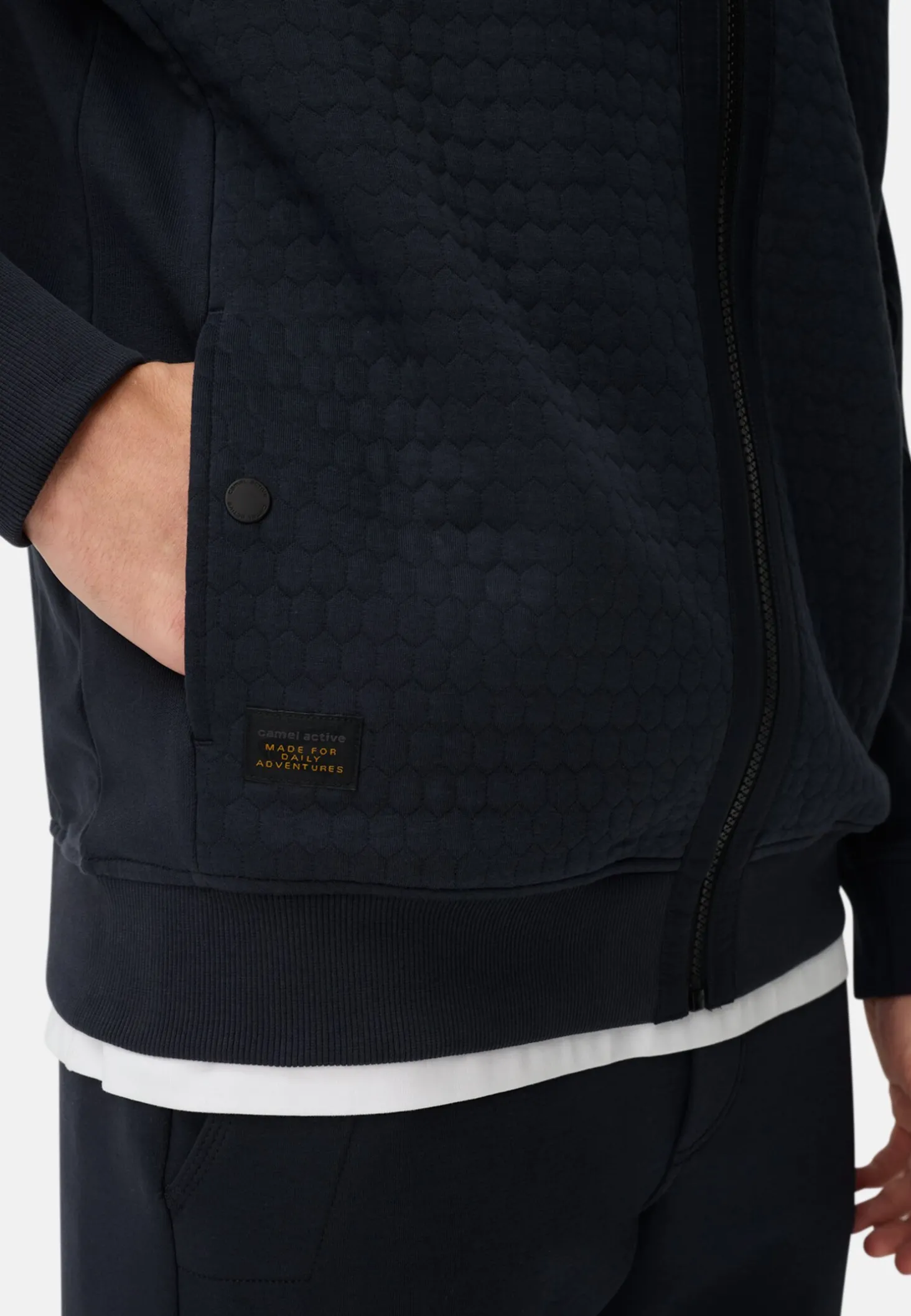 Sweatjacke aus Baumwollmix