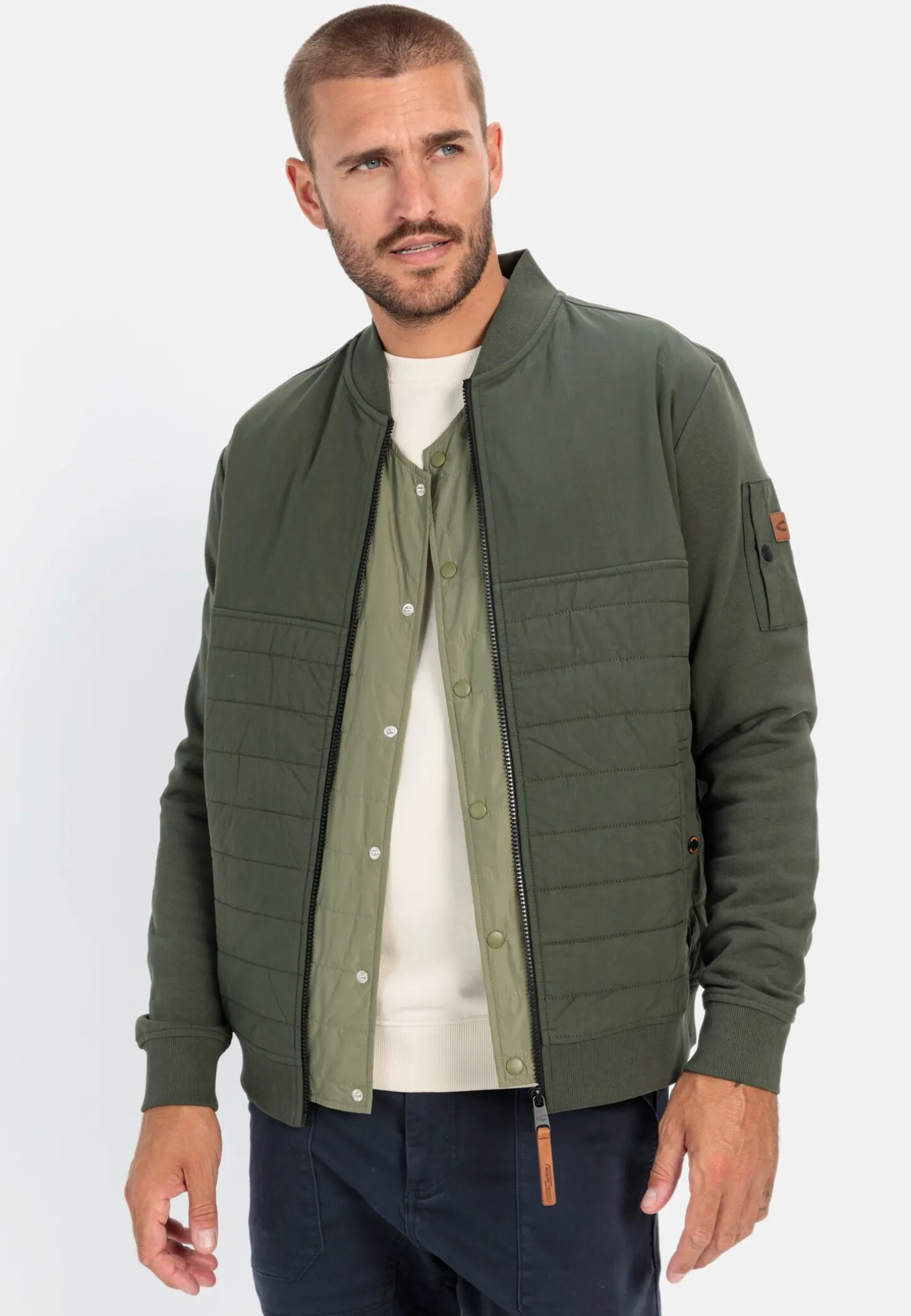 Sweatjacke mit Bomberkragen