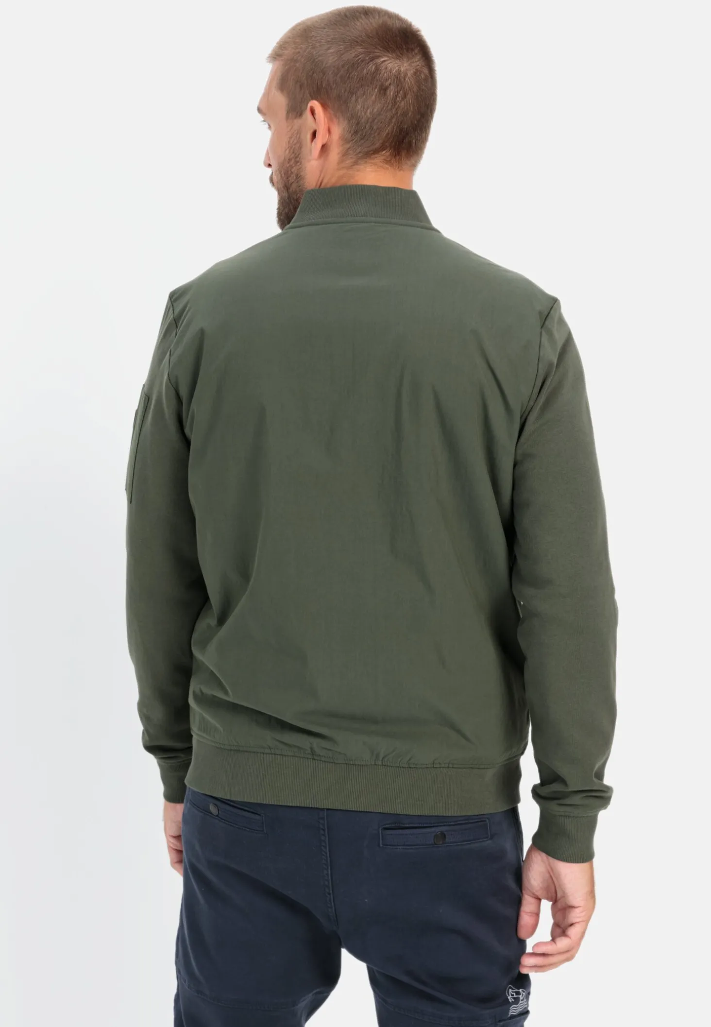Sweatjacke mit Bomberkragen