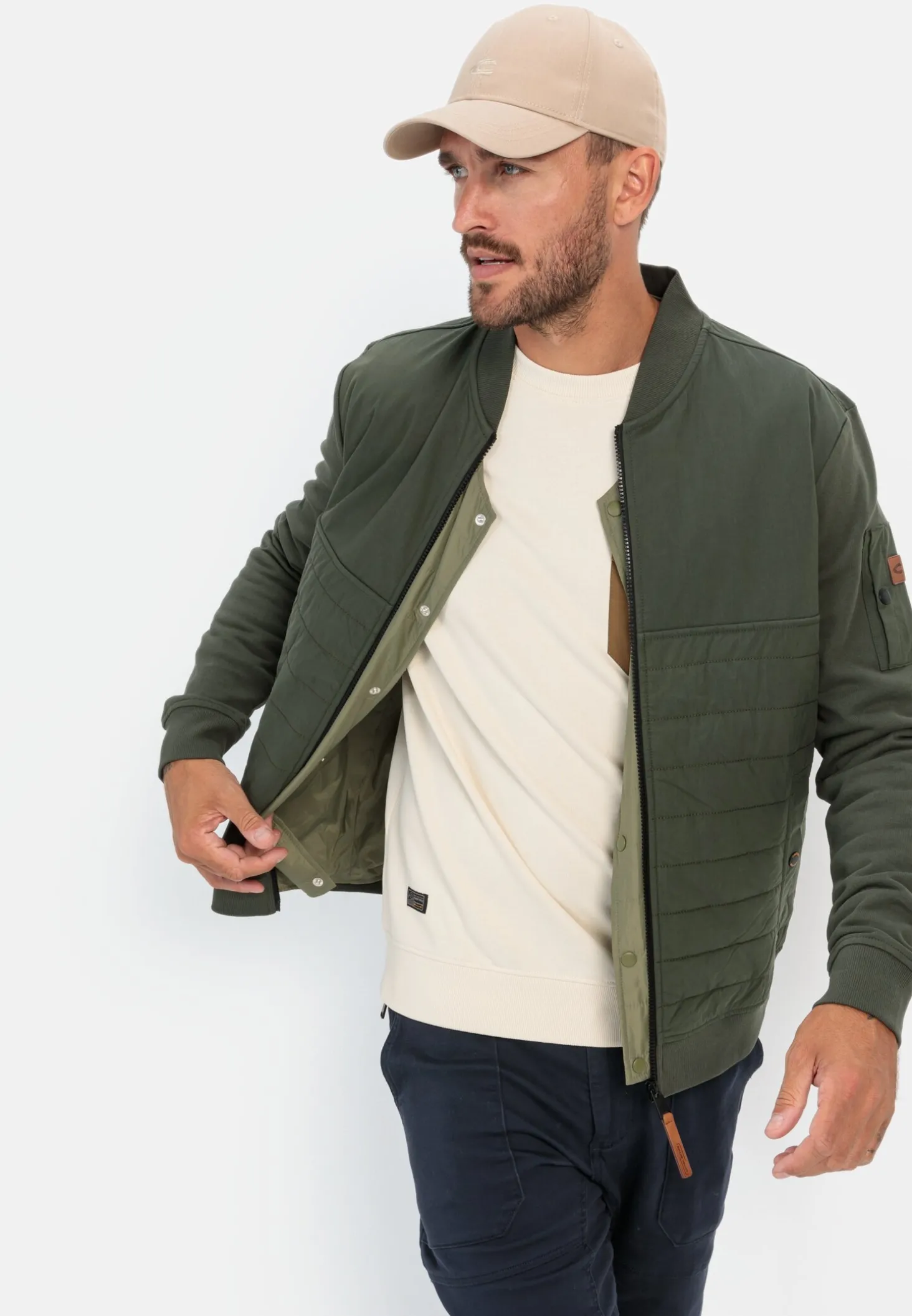 Sweatjacke mit Bomberkragen