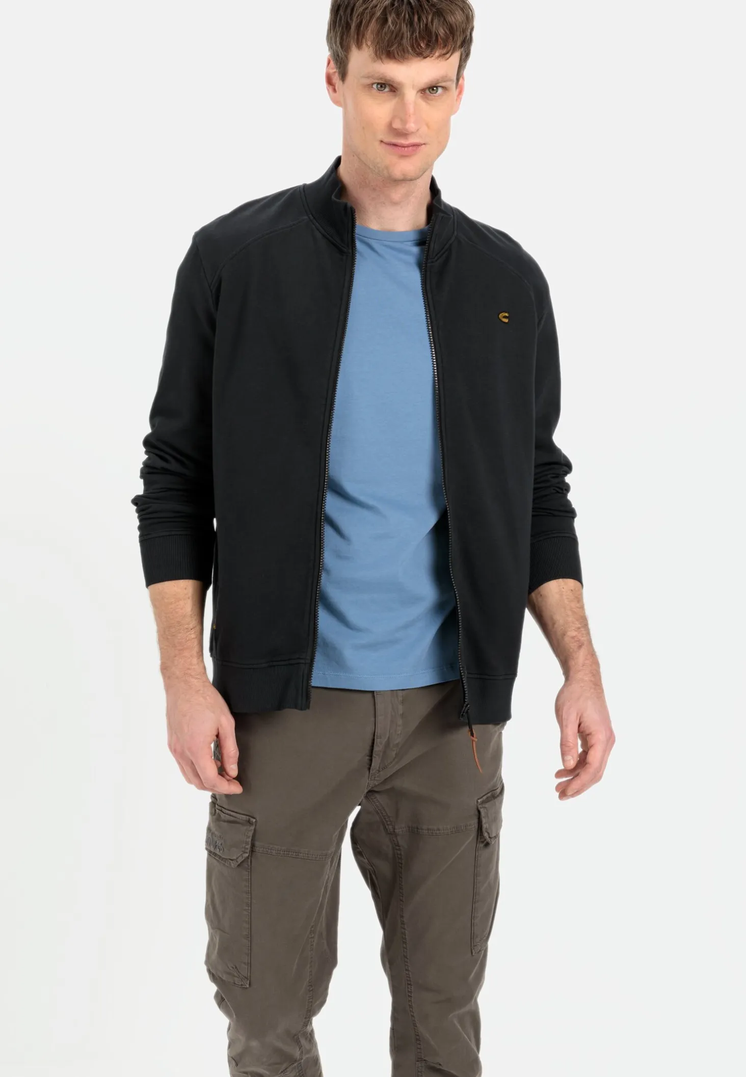 Sweatjacke mit Stehkragen