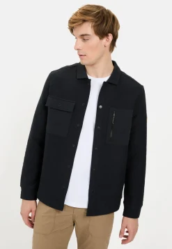 Sweat-Overshirt mit Brusttaschen