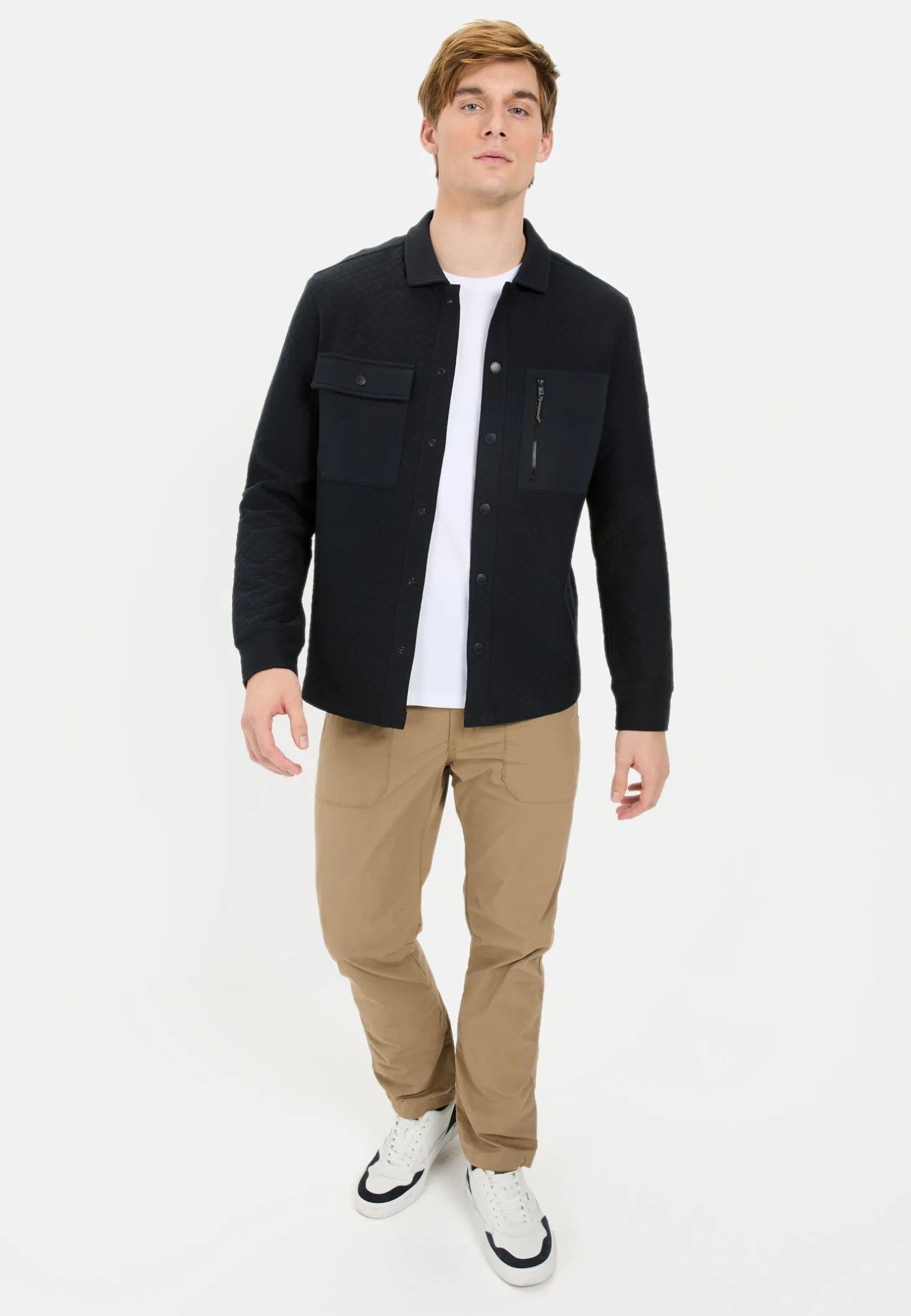 Sweat-Overshirt mit Brusttaschen