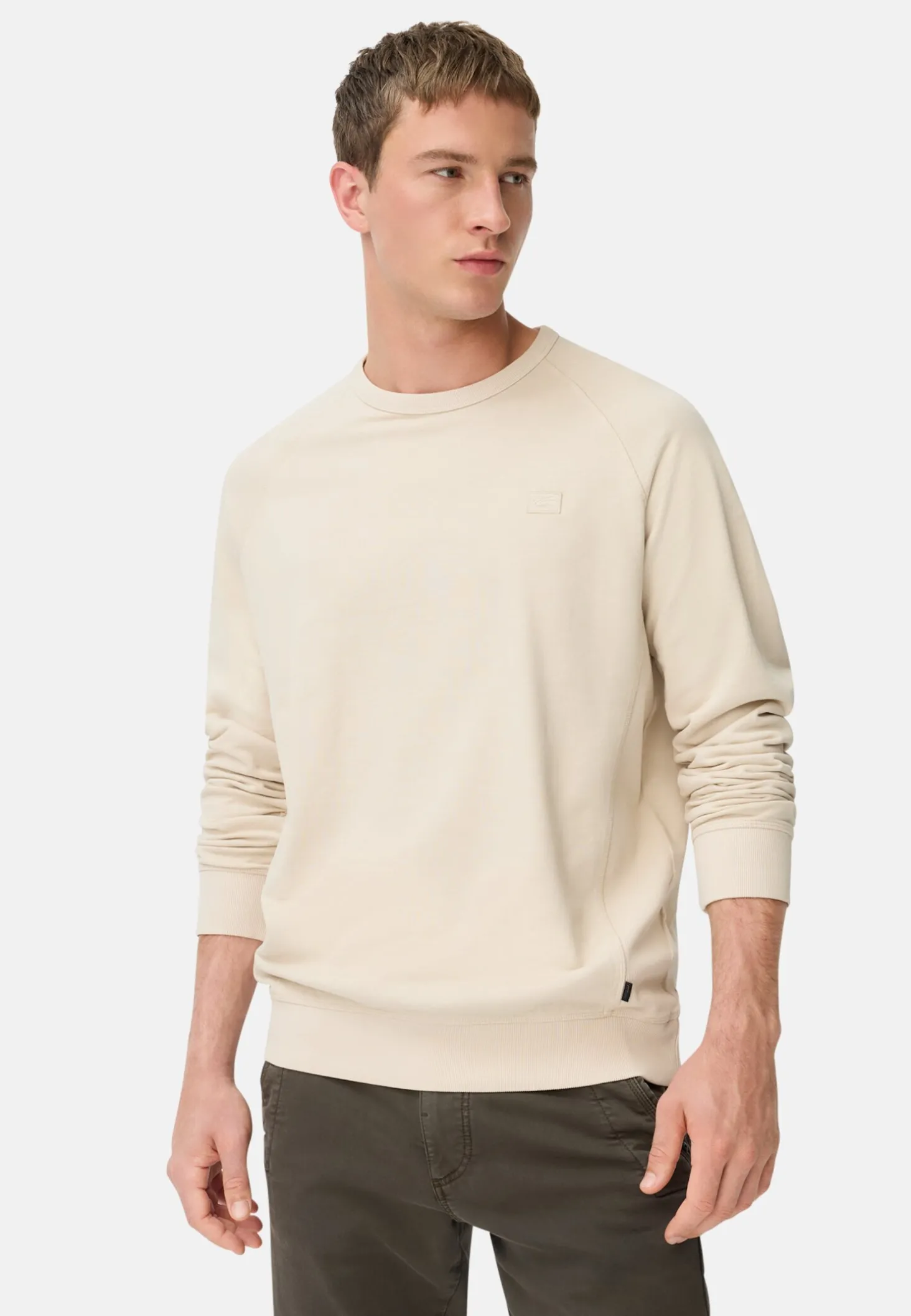 Sweatshirt aus reiner Baumwolle mit Raglanärmeln