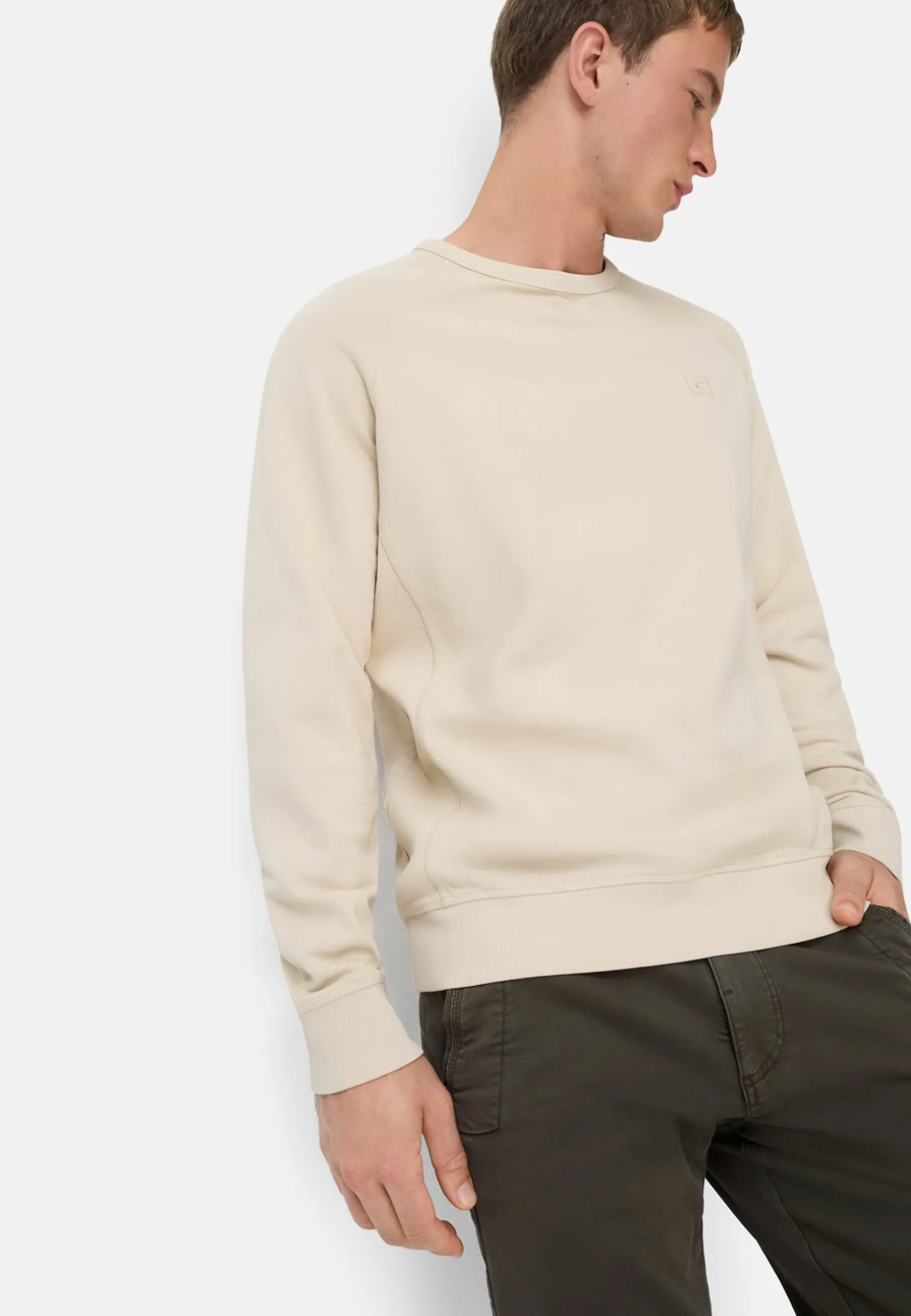 Sweatshirt aus reiner Baumwolle mit Raglanärmeln