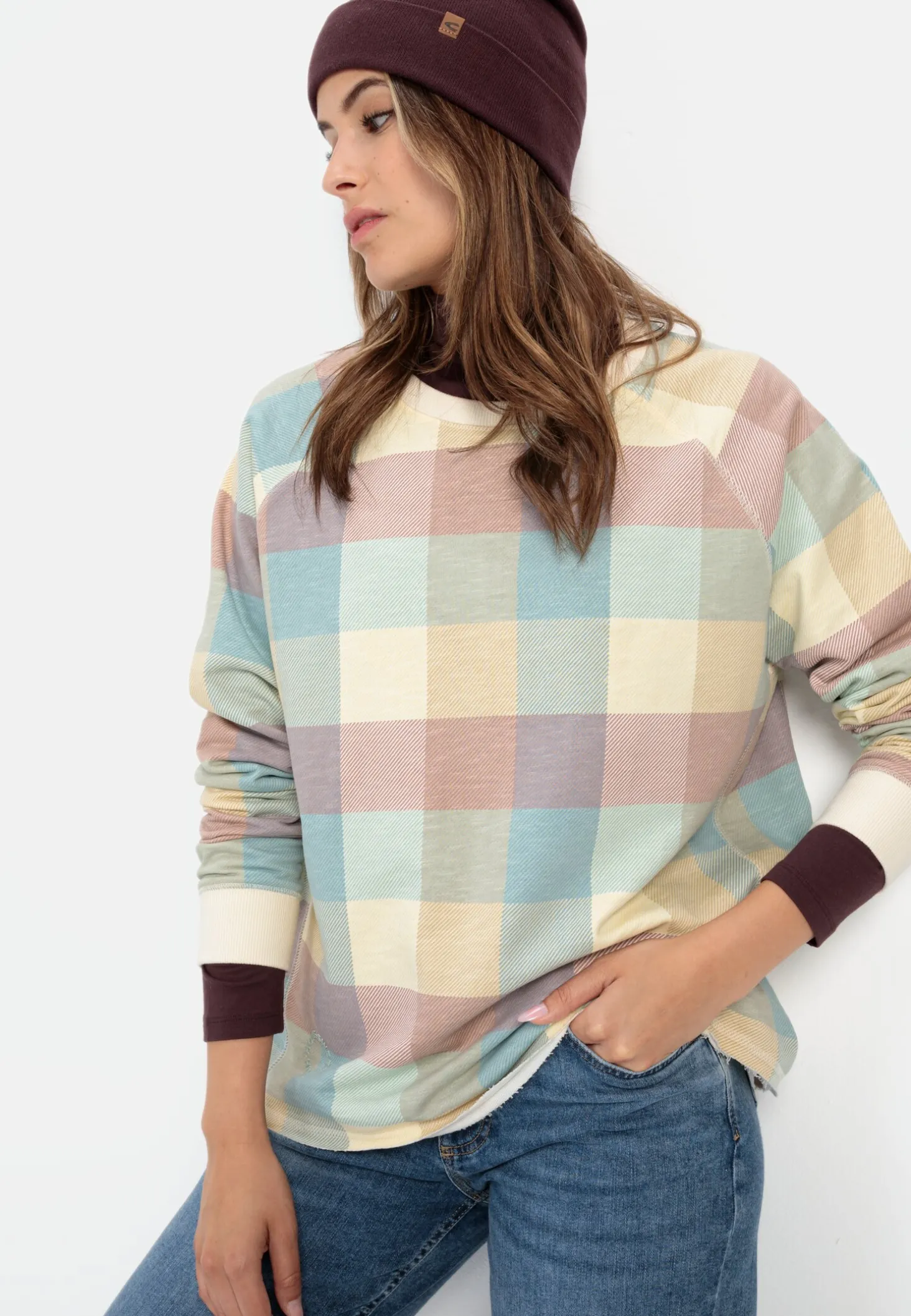 Sweatshirt mit Karomuster