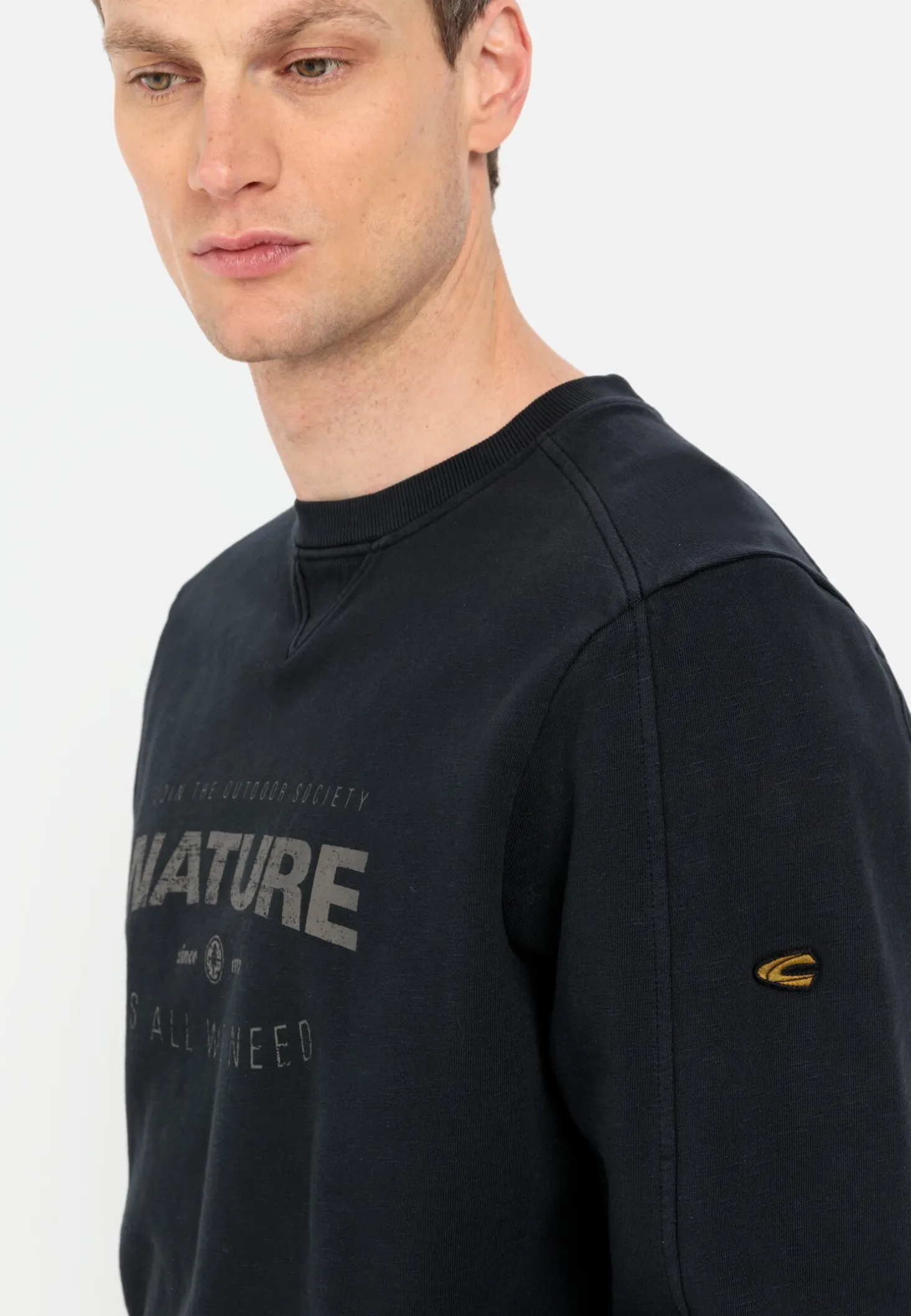 Sweatshirt mit Print aus reiner Baumwolle