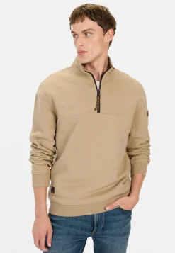 Sweatshirt mit Troyer-Kragen