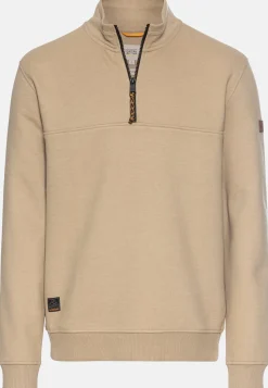 Sweatshirt mit Troyer-Kragen