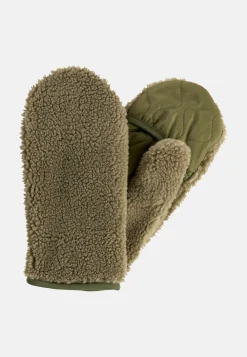 Teddy Handschuhe in einem Materialmix