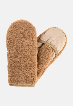 Teddy Handschuhe in einem Materialmix
