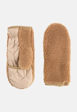 Teddy Handschuhe in einem Materialmix