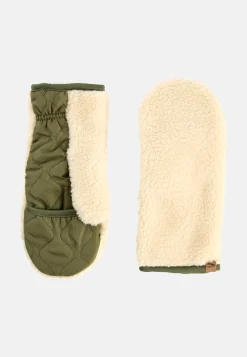 Teddy Handschuhe in einem Materialmix