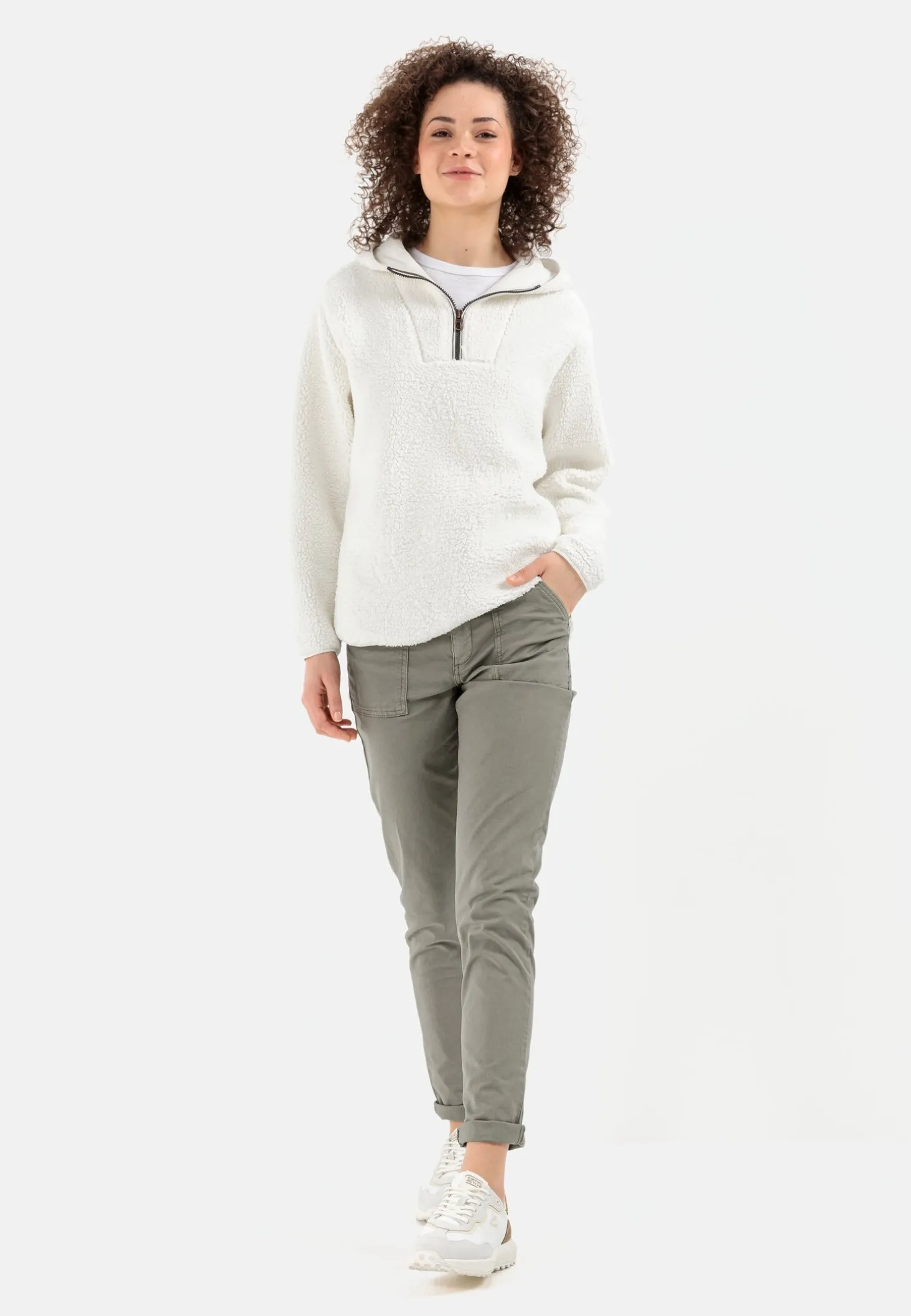 Teddy Sweatshirt mit Kapuze