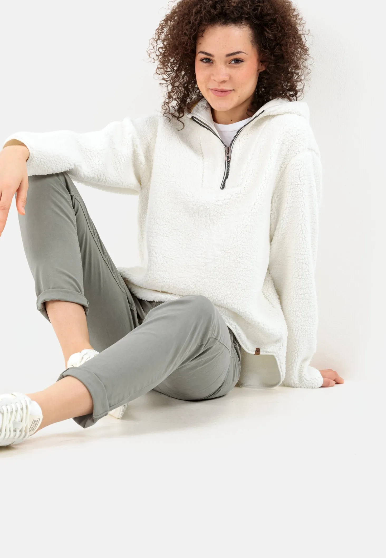 Teddy Sweatshirt mit Kapuze