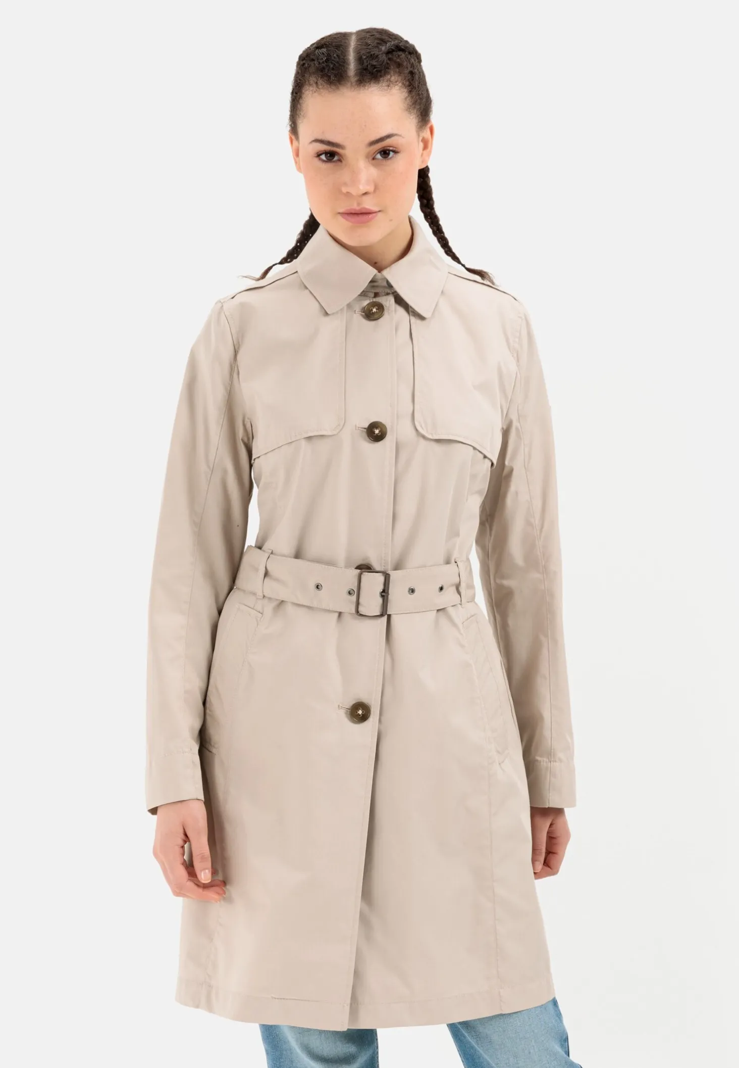 Trenchcoat aus einem Baumwollmix