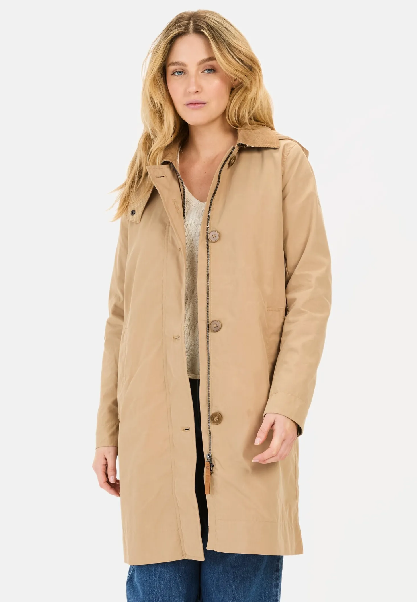 Trenchcoat aus gewachster Baumwolle