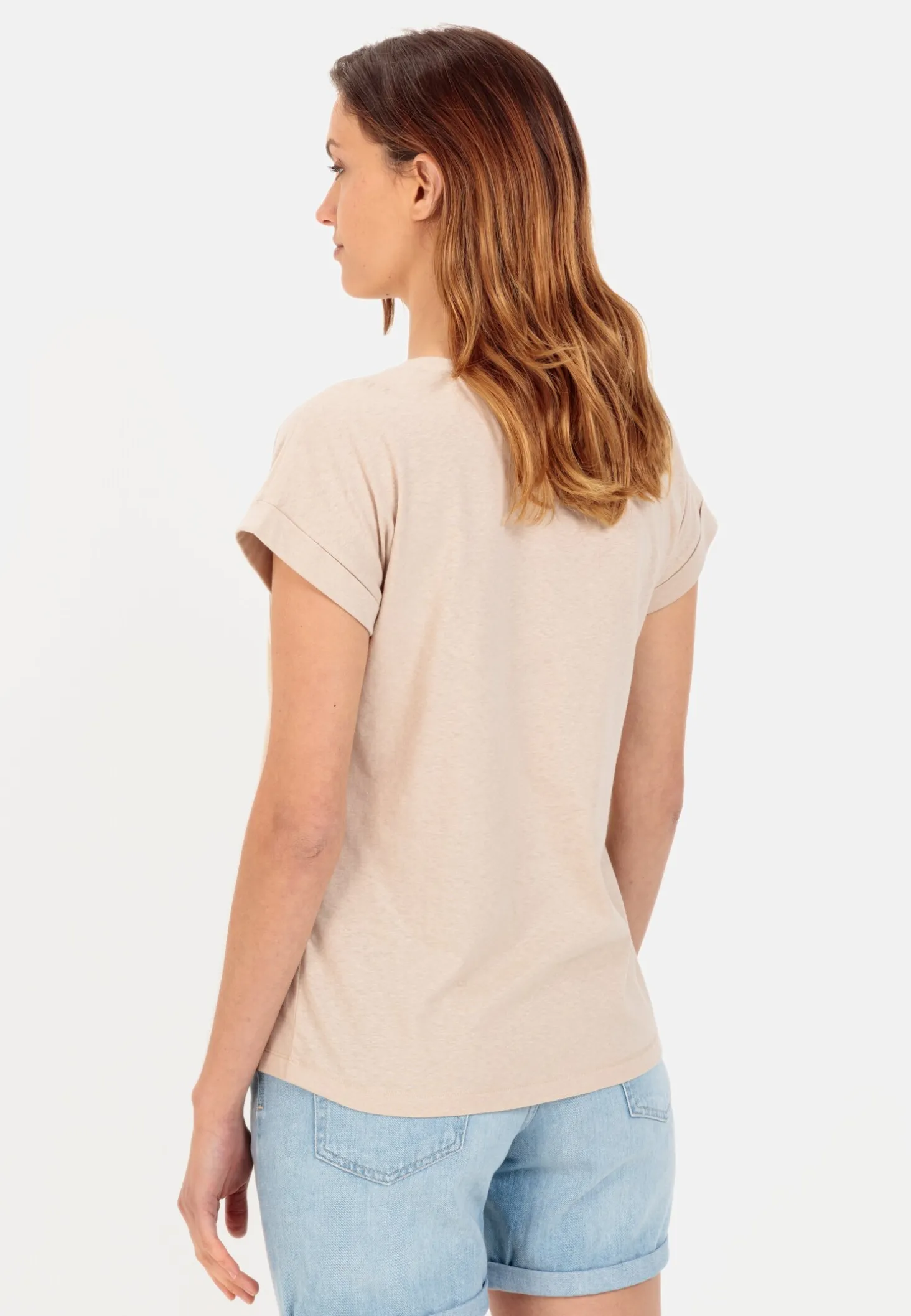 T-Shirt aus Baumwoll-Leinen-Mix