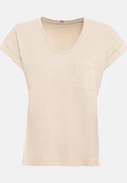 T-Shirt aus Baumwoll-Leinen-Mix