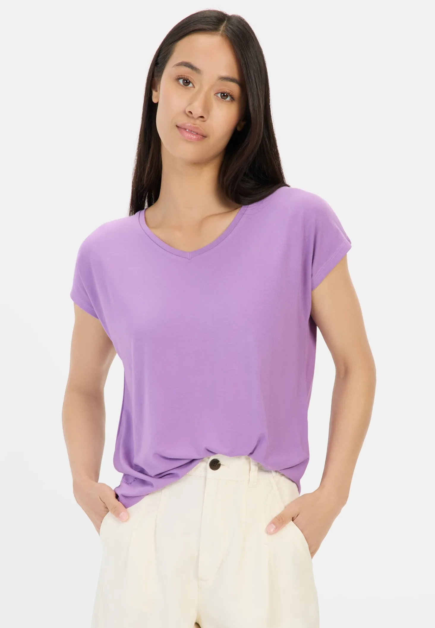 T-Shirt aus elastischer Viskose