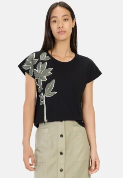 T-Shirt mit Blumenprint aus Baumwolle