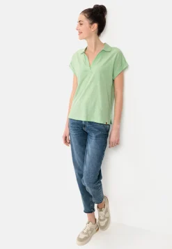 T-Shirt mit Polokragen aus Organic Cotton
