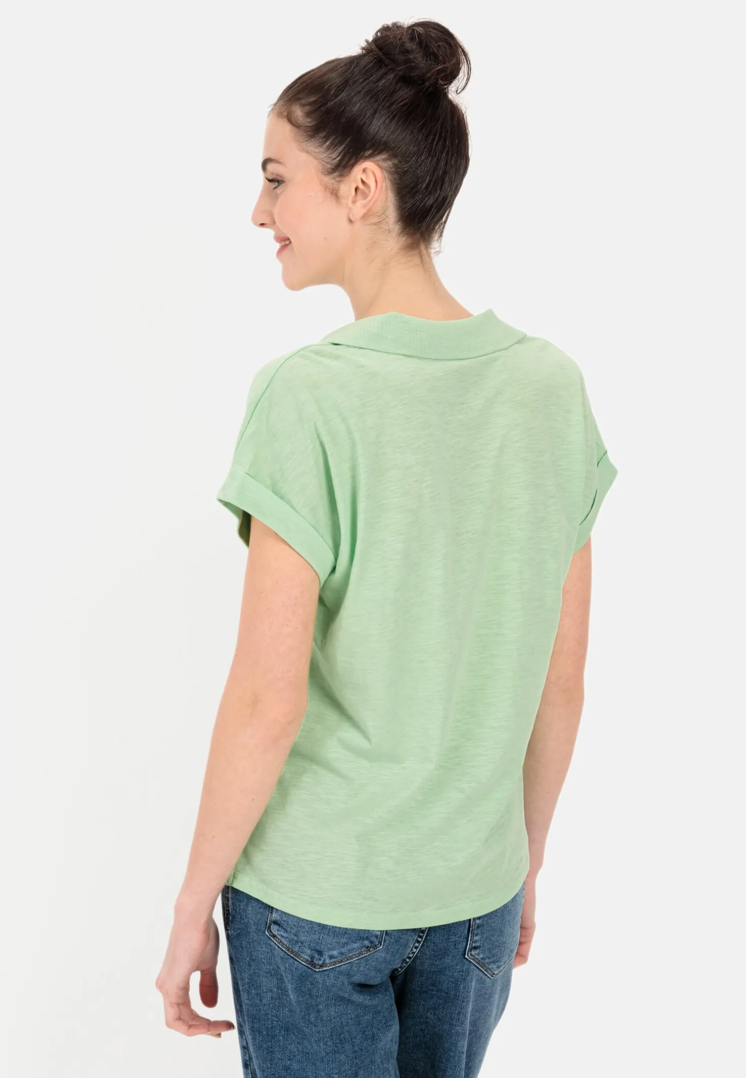 T-Shirt mit Polokragen aus Organic Cotton