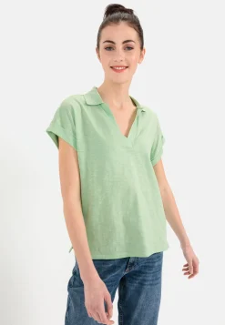 T-Shirt mit Polokragen aus Organic Cotton