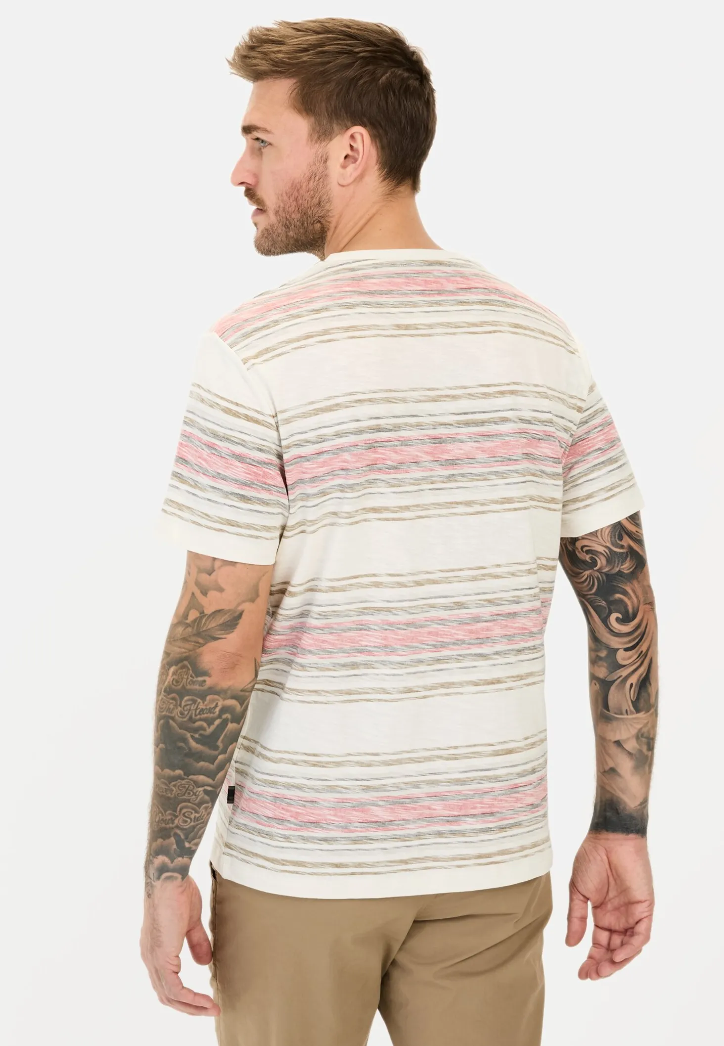 T-Shirt mit Streifenmuster aus Baumwolle