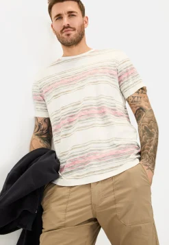 T-Shirt mit Streifenmuster aus Baumwolle