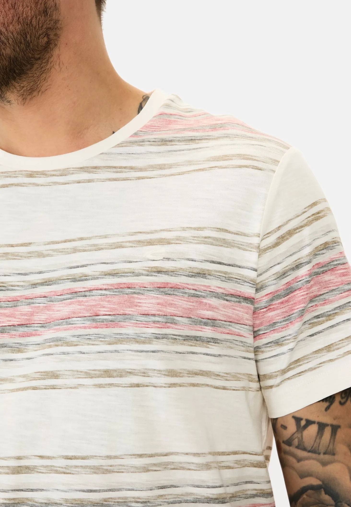 T-Shirt mit Streifenmuster aus Baumwolle