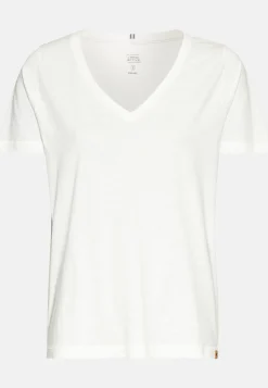 T-Shirt mit V-Ausschnitt aus reiner Baumwolle