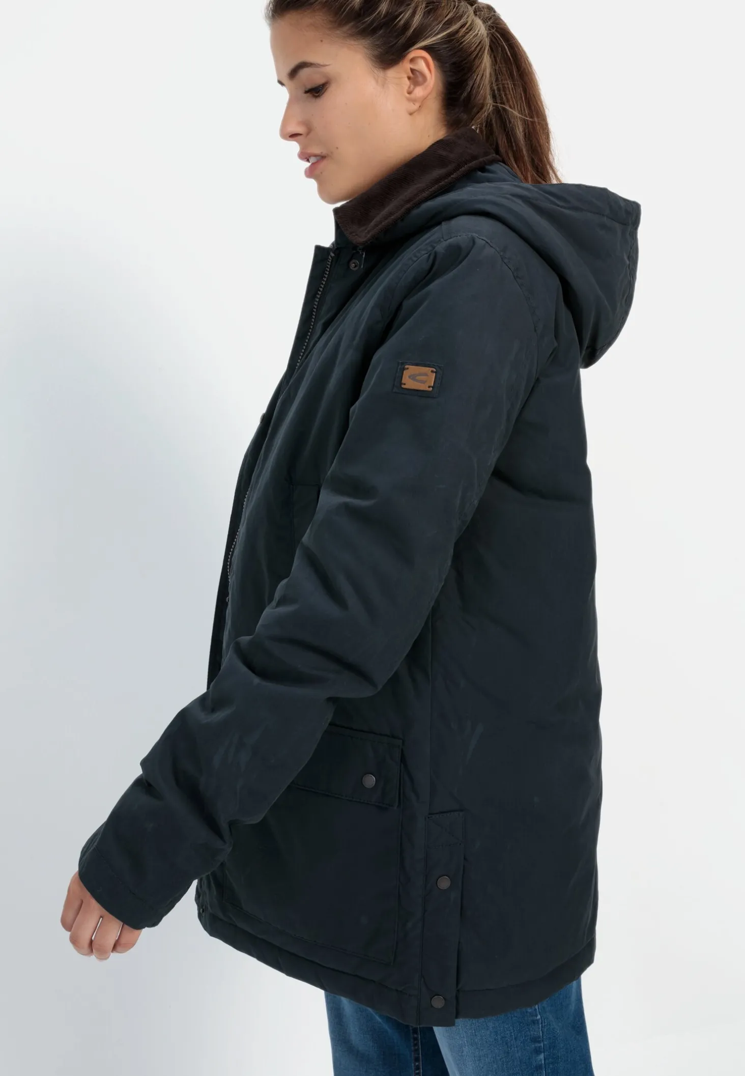 Wachsjacke mit abnehmbarer Kapuze