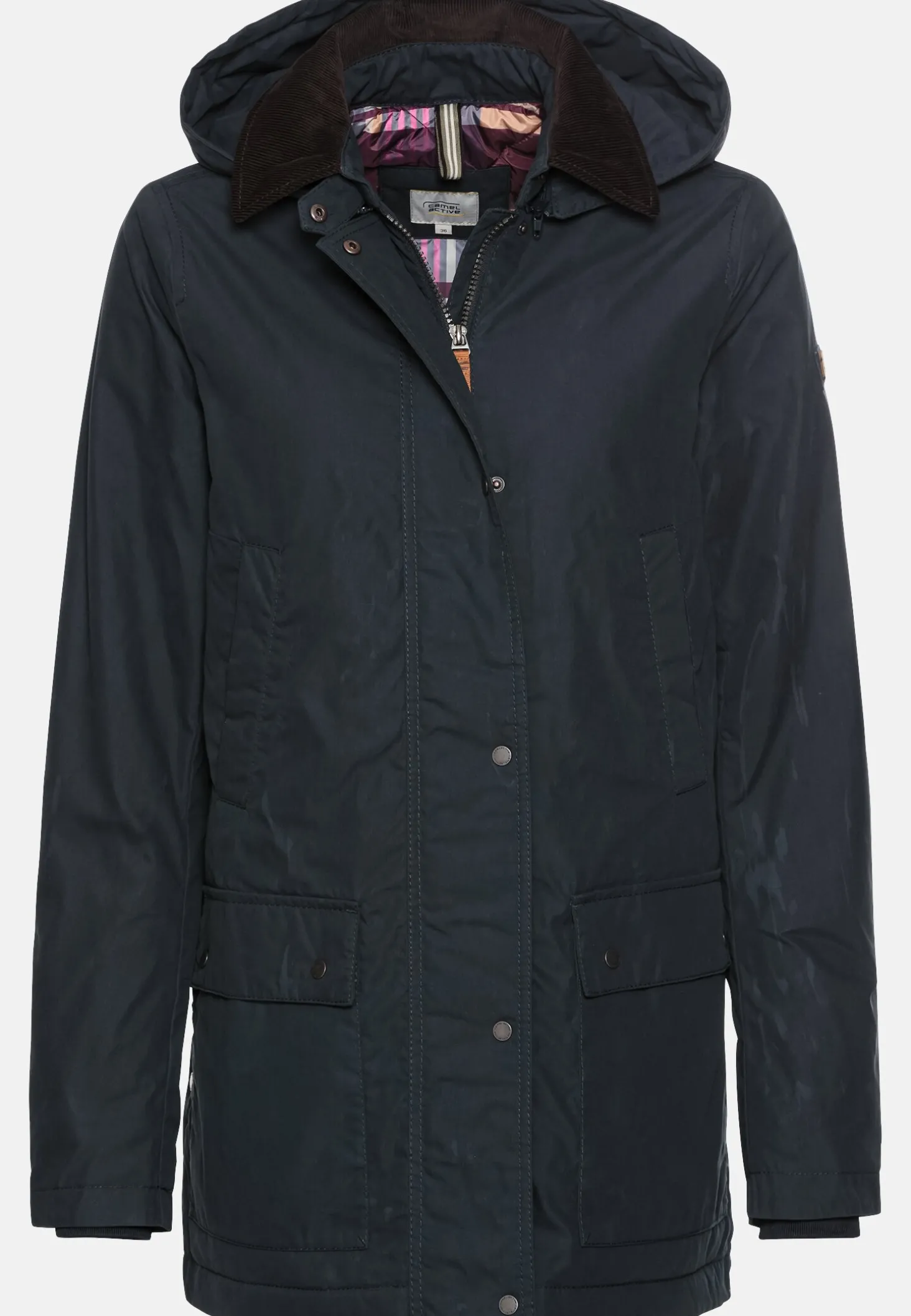 Wachsjacke mit abnehmbarer Kapuze