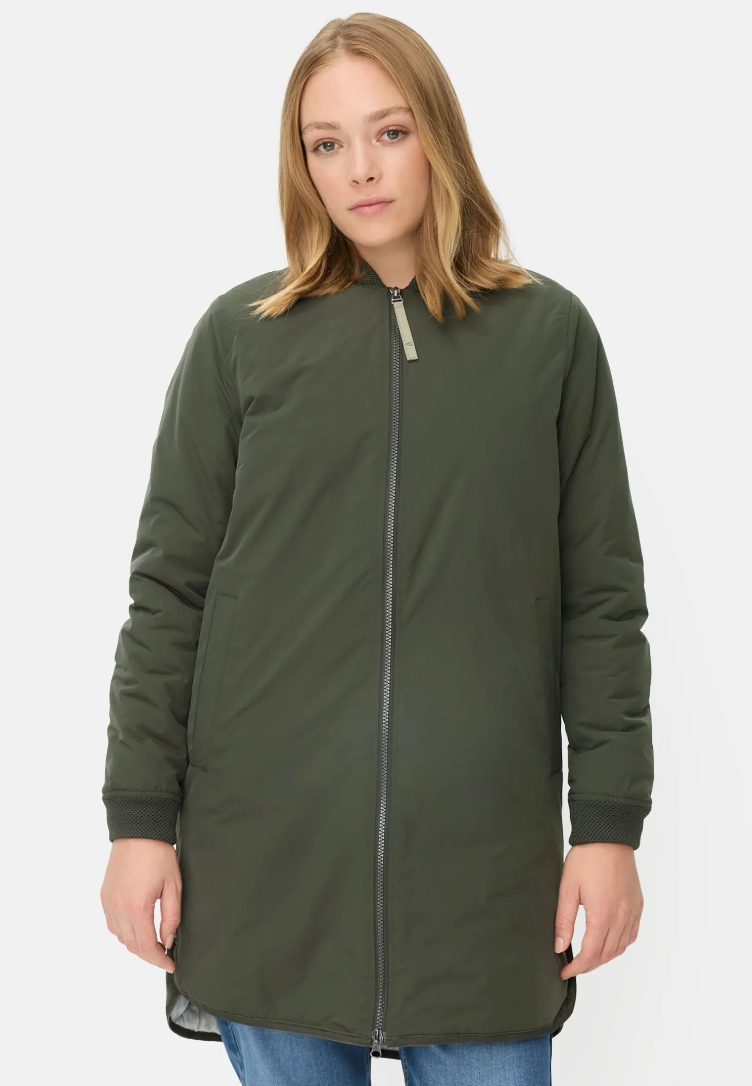 Wasserabweisender Mantel aus reinem Polyester