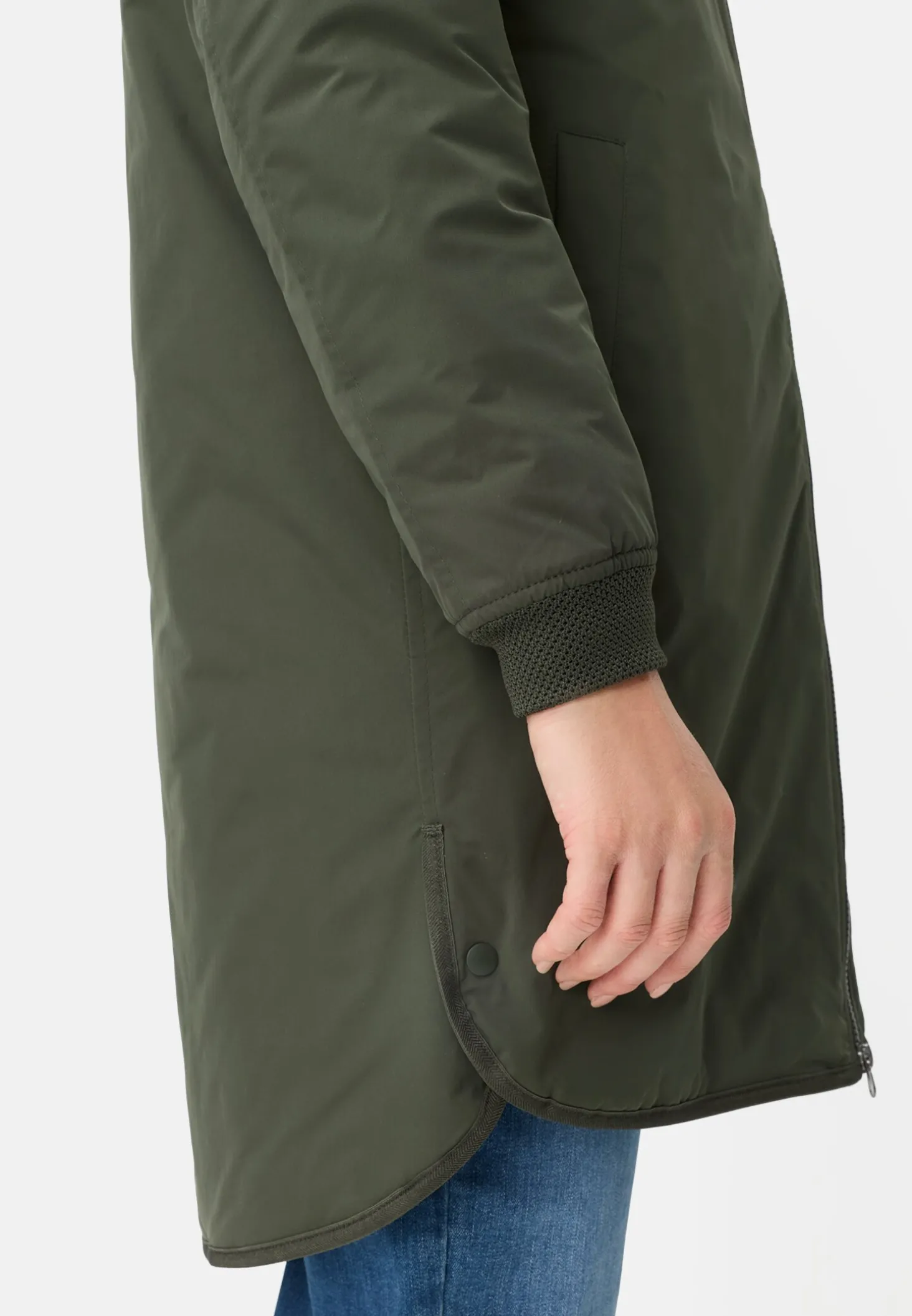 Wasserabweisender Mantel aus reinem Polyester