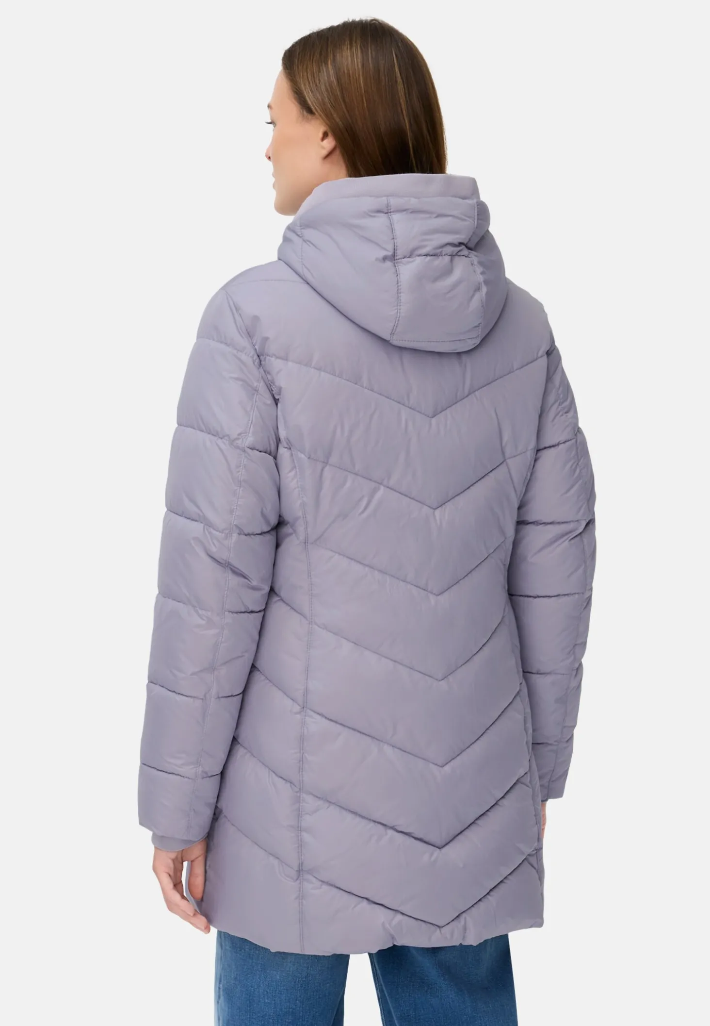 Wattierte Jacke mit abnehmbarer Kapuze