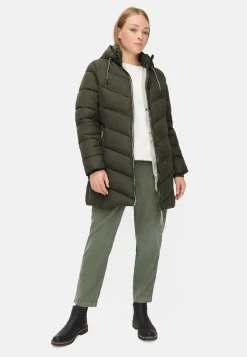 Wattierte Jacke mit abnehmbarer Kapuze